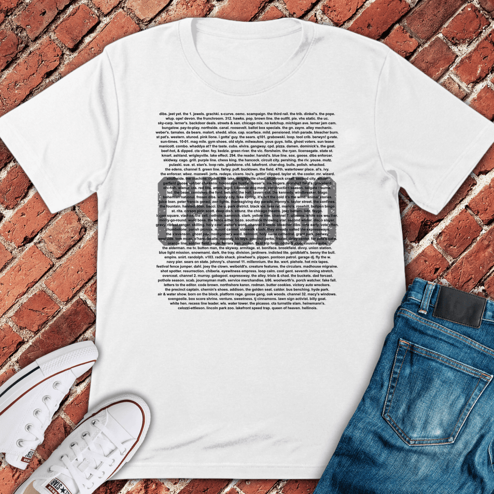 Chi Slang Collage T-Shirt - Graphic Tee - Gift for Chicago Lovers - Unisex