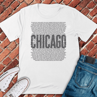 Chi Slang Collage T-Shirt - Graphic Tee - Gift for Chicago Lovers - Unisex