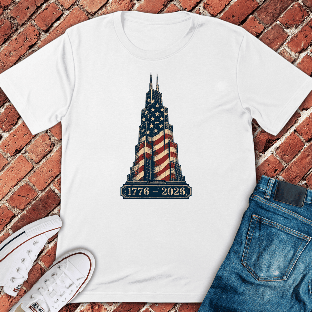 Chi Tower 250 T-Shirt - Graphic Tee - Gift for Chicago Lovers - Unisex