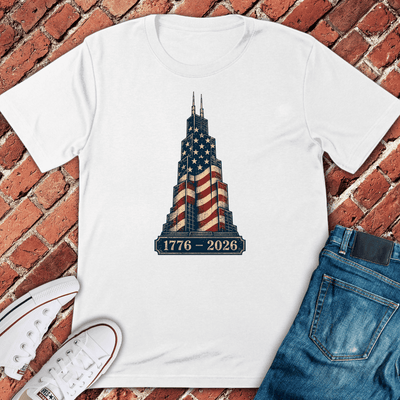 Chi Tower 250 T-Shirt - Graphic Tee - Gift for Chicago Lovers - Unisex