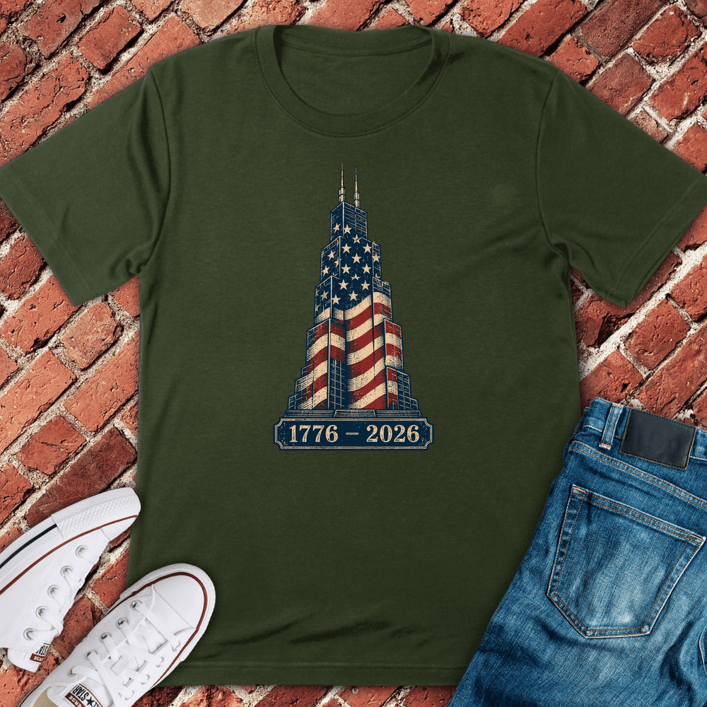 Chi Tower 250 T-Shirt - Graphic Tee - Gift for Chicago Lovers - Unisex