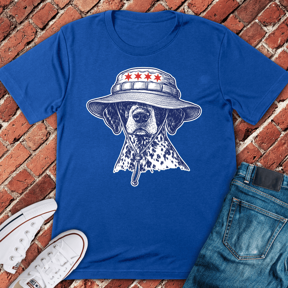 Chi Bucket Hat Pup T-Shirt - Graphic Tee - Gift for Chicago Lovers - Unisex