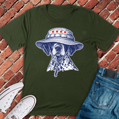 Chi Bucket Hat Pup T-Shirt - Graphic Tee - Gift for Chicago Lovers - Unisex