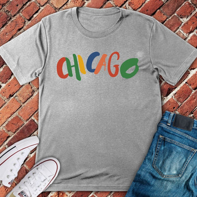 Chicago Brushstrokes T-Shirt - Graphic Tee - Gift for Chicago Lovers - Unisex