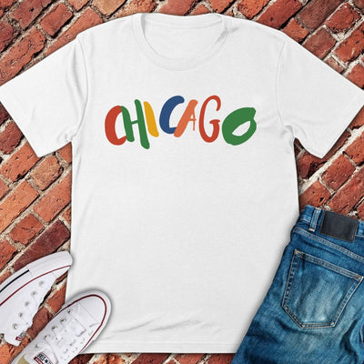 Chicago Brushstrokes T-Shirt - Graphic Tee - Gift for Chicago Lovers - Unisex