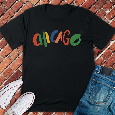 Chicago Brushstrokes T-Shirt - Graphic Tee - Gift for Chicago Lovers - Unisex