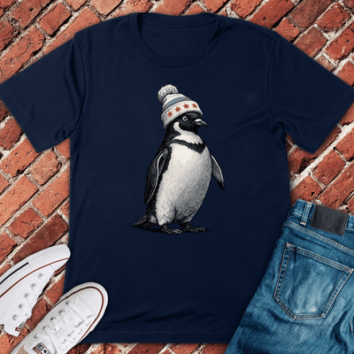 Chi Flag Penguin T-Shirt - Graphic Tee - Gift for Chicago Lovers - Unisex