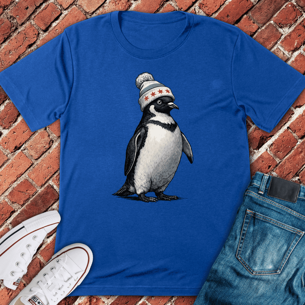 Chi Flag Penguin T-Shirt - Graphic Tee - Gift for Chicago Lovers - Unisex