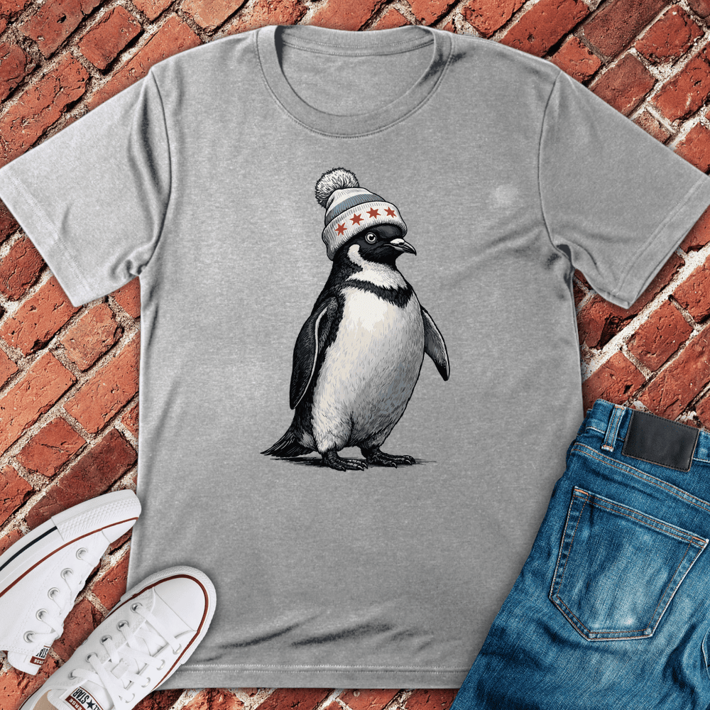 Chi Flag Penguin T-Shirt - Graphic Tee - Gift for Chicago Lovers - Unisex