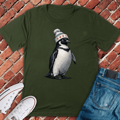 Chi Flag Penguin T-Shirt - Graphic Tee - Gift for Chicago Lovers - Unisex