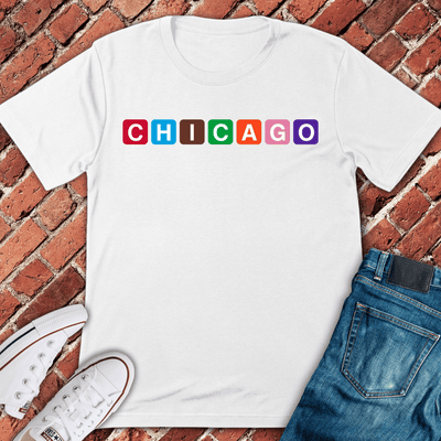 Block Chicago T-Shirt - Graphic Tee - Gift for Chicago Lovers - Unisex