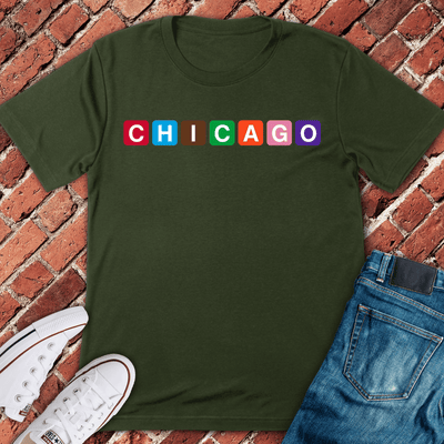 Block Chicago T-Shirt - Graphic Tee - Gift for Chicago Lovers - Unisex