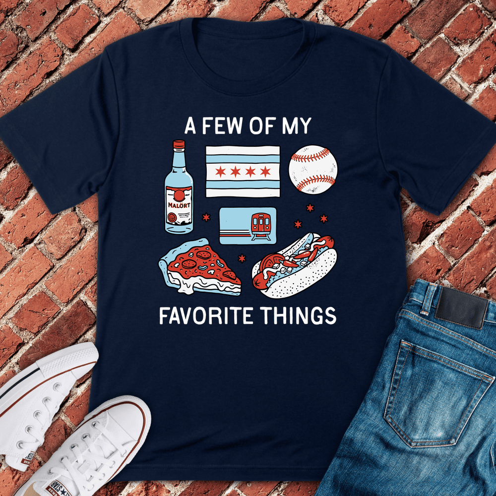 Chicago Favorites T-Shirt - Graphic Tee - Gift for Chicago Lovers - Unisex