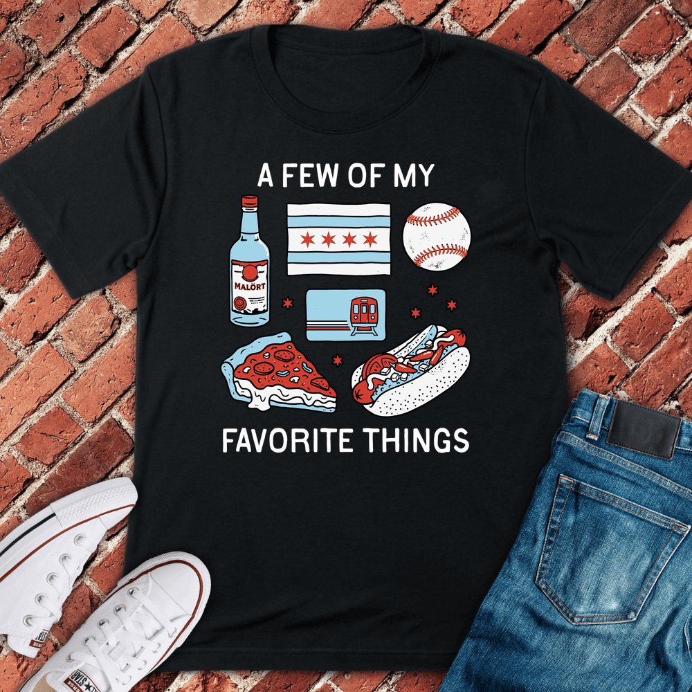 Chicago Favorites T-Shirt - Graphic Tee - Gift for Chicago Lovers - Unisex