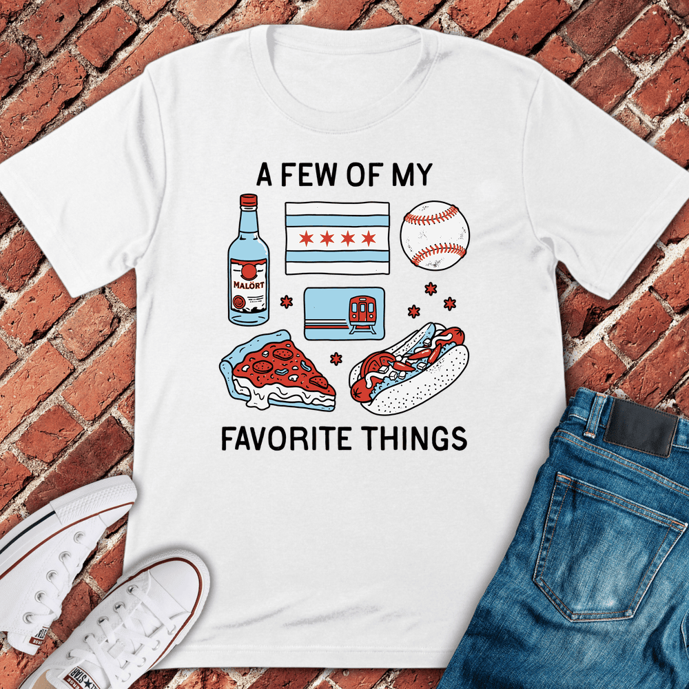 Chicago Favorites T-Shirt - Graphic Tee - Gift for Chicago Lovers - Unisex