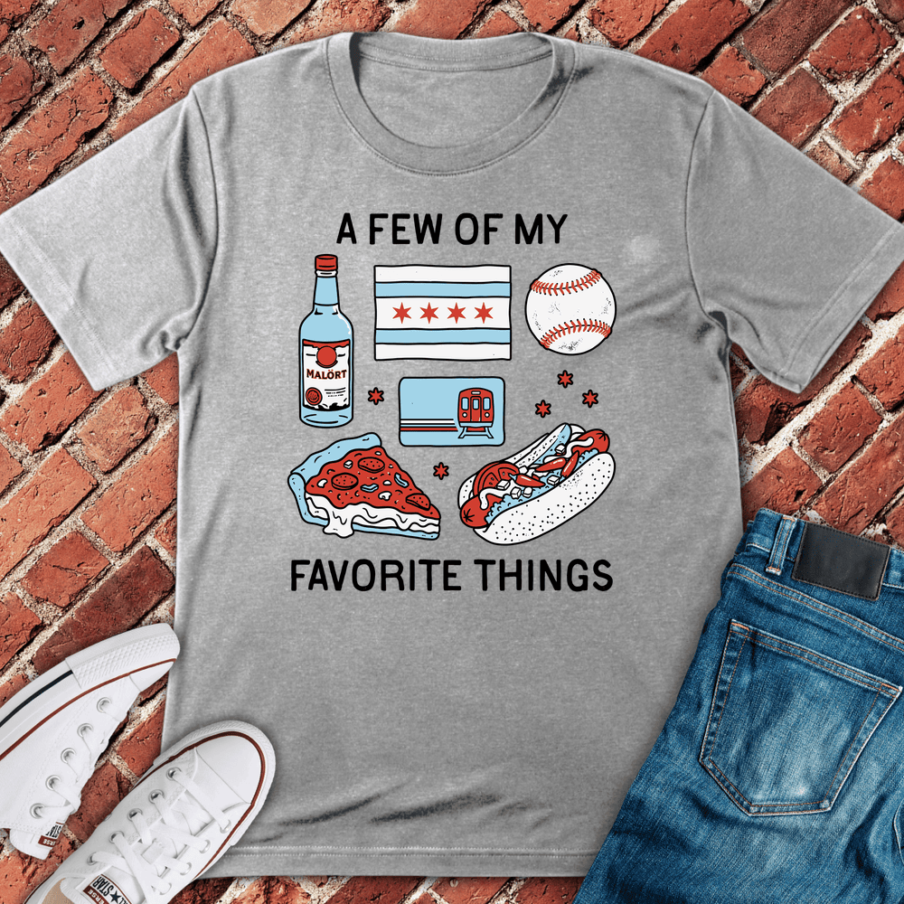 Chicago Favorites T-Shirt - Graphic Tee - Gift for Chicago Lovers - Unisex