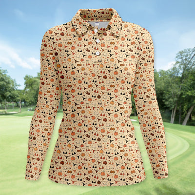 Funny Women’s Adult Humor Polo Shirt – Hidden Cheeky Peach & Bikini Pattern Polo, Girls Party Gift