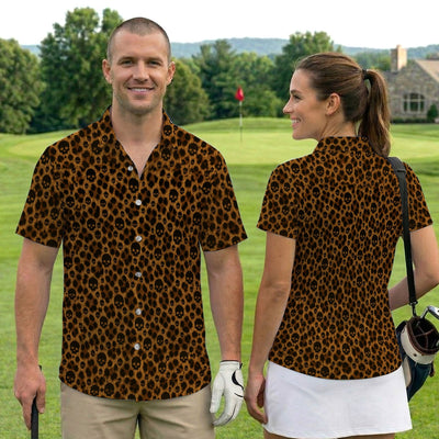 Skull Leopard Print Polo Shirt for Men – Gothic Pattern Party Shirt