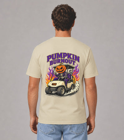 Pumpkin Burnout Halloween Golf T-Shirt