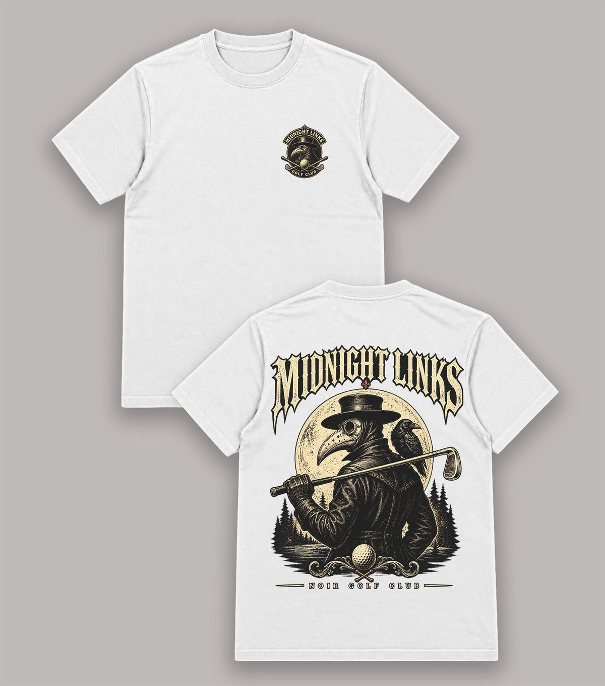 Midnight Links Plague Doctor Golf T-Shirt