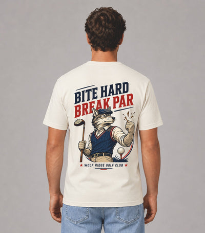 Bite Hard Break Par Wolf Golf T-Shirt