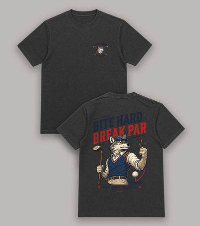 Bite Hard Break Par Wolf Golf T-Shirt