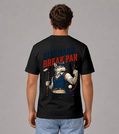 Bite Hard Break Par Wolf Golf T-Shirt