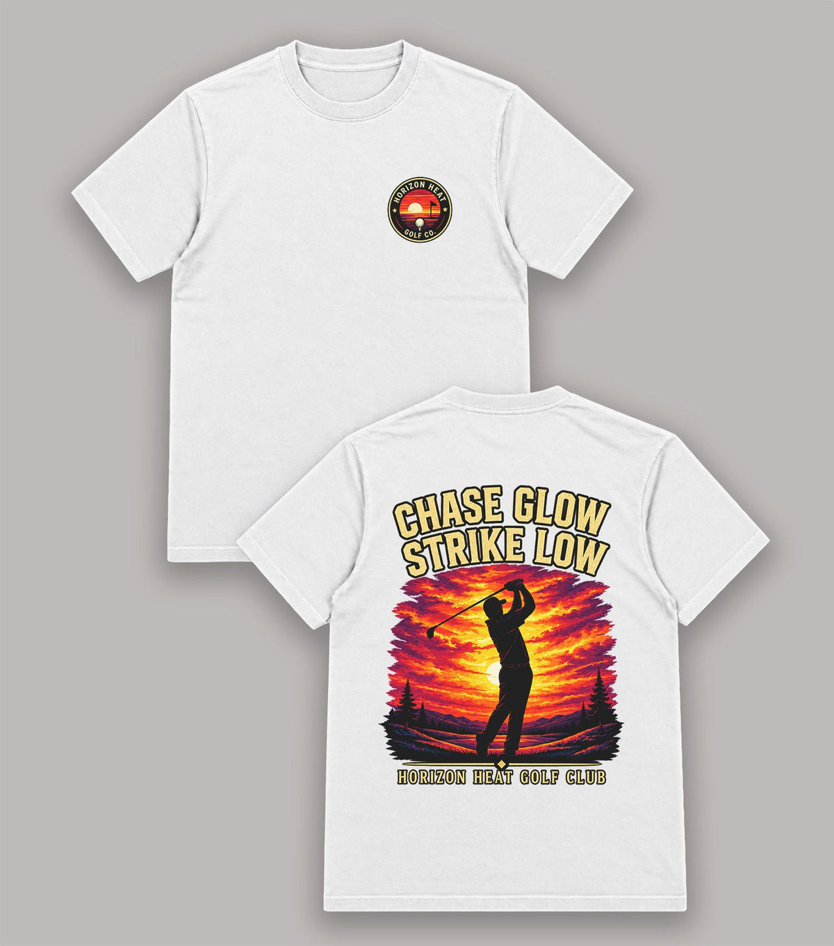 Chase Glow Strike Low Sunset Golf T-Shirt