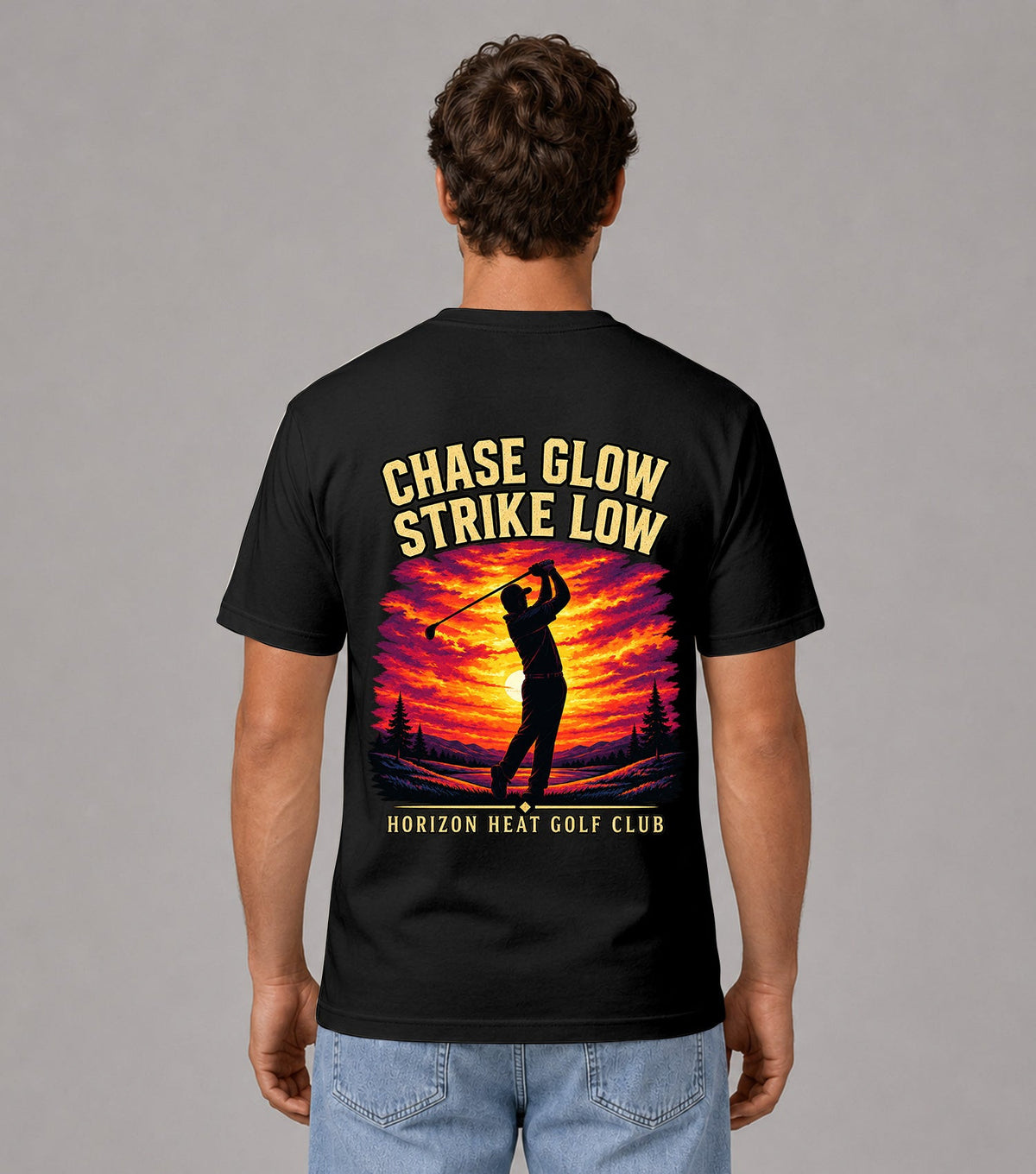 Chase Glow Strike Low Sunset Golf T-Shirt