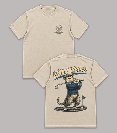 Walk Weird Opossum Golf T-Shirt