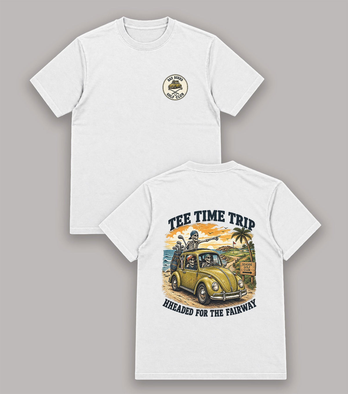 Tee Time Trip Skeleton Golf T-Shirt