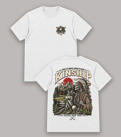 Kinship Wolf and Skull Golf T-Shirt
