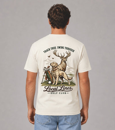 Track True Swing Through Hunting Dog Golf T-Shirt