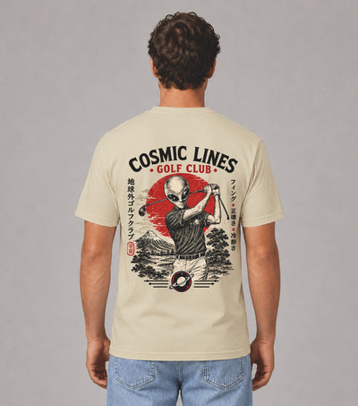 Cosmic Lines Alien Golf T-Shirt