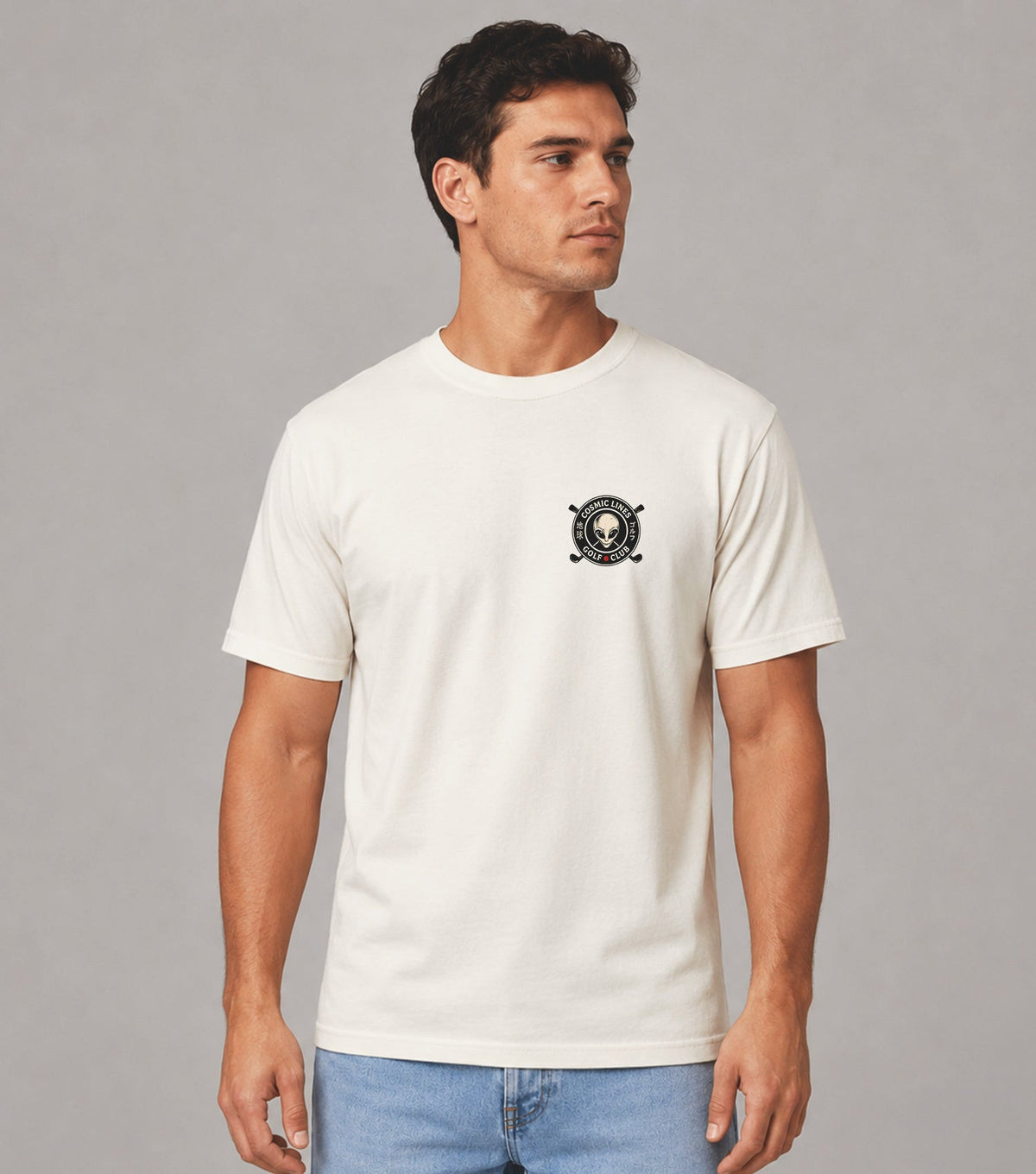 Cosmic Lines Alien Golf T-Shirt