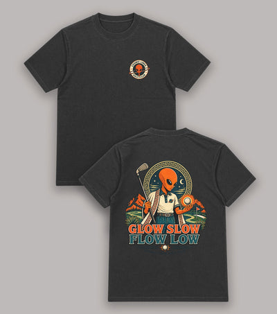 Glow Slow Flow Low Alien Golf T-Shirt
