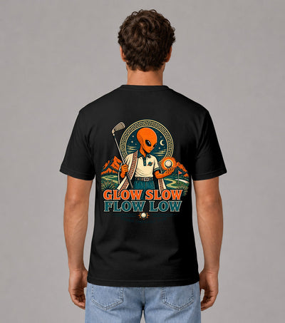 Glow Slow Flow Low Alien Golf T-Shirt