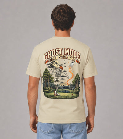 Ghost Mode Dead Straight Skeleton Golf T-Shirt