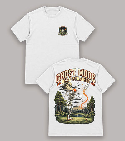 Ghost Mode Dead Straight Skeleton Golf T-Shirt