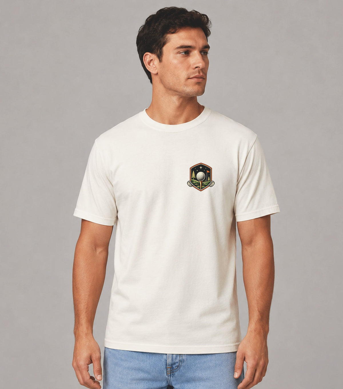 Ghost Mode Dead Straight Skeleton Golf T-Shirt