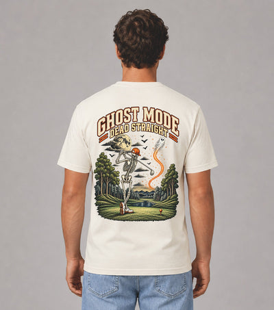 Ghost Mode Dead Straight Skeleton Golf T-Shirt