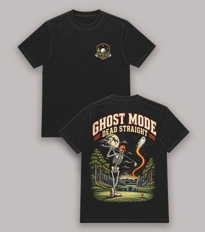Ghost Mode Dead Straight Skeleton Golf T-Shirt