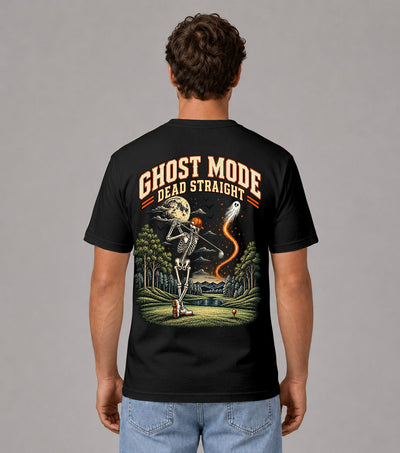 Ghost Mode Dead Straight Skeleton Golf T-Shirt