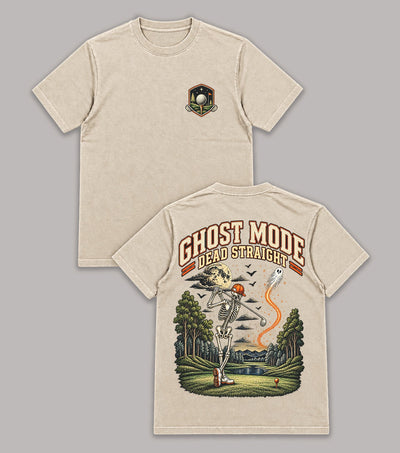 Ghost Mode Dead Straight Skeleton Golf T-Shirt