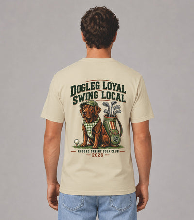 Dogleg Loyal Swing Local Labrador Golf T-Shirt