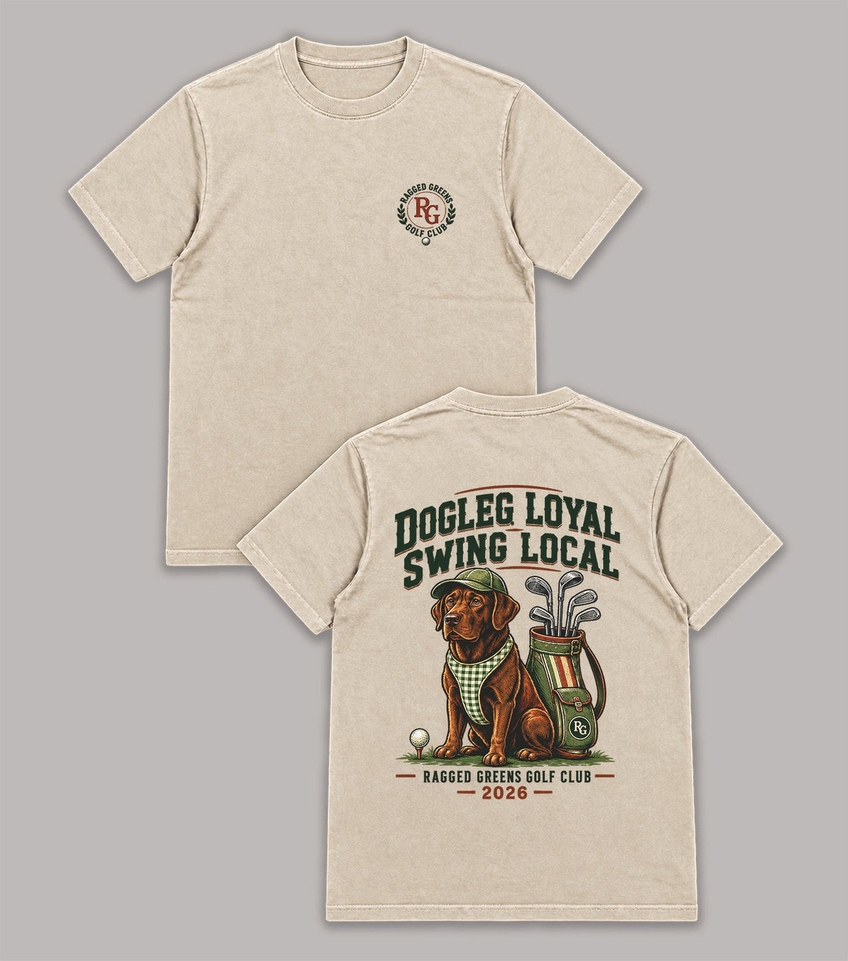 Dogleg Loyal Swing Local Labrador Golf T-Shirt