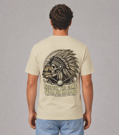 Respect the Game Fear No Hazard Skull Golf T-Shirt