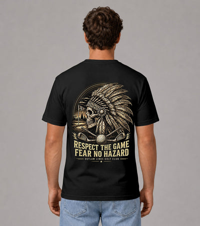Respect the Game Fear No Hazard Skull Golf T-Shirt