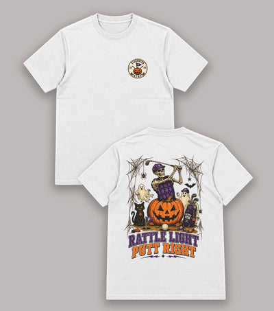 Halloween Rattle Light Putt Right Golf T-Shirt