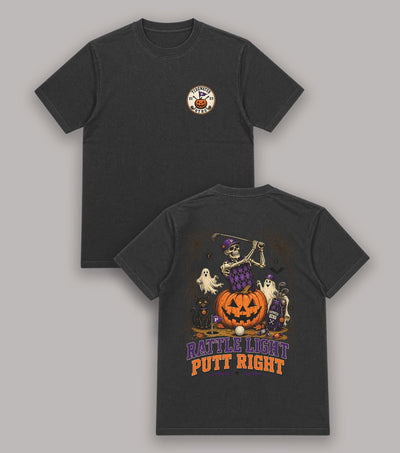 Halloween Rattle Light Putt Right Golf T-Shirt